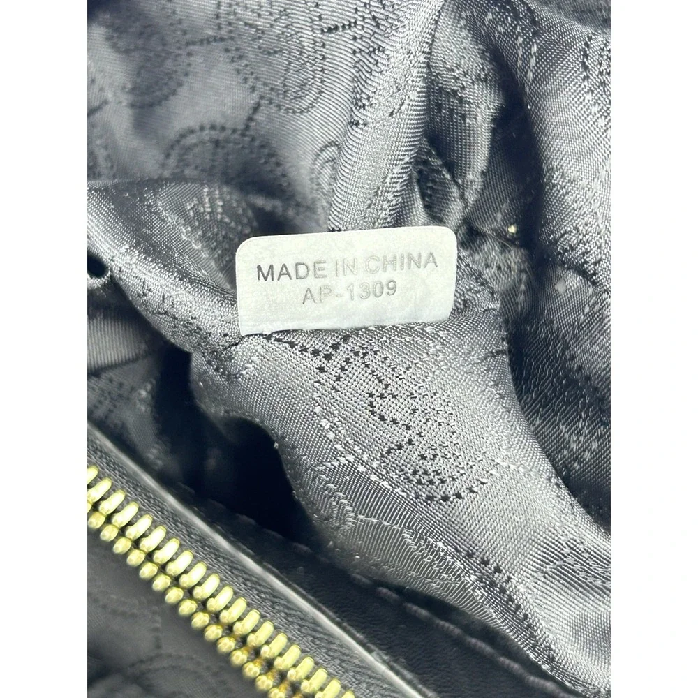 Michael Kors Satchel Susannah Leather Quilted Double Handle Large Black CLEAN A+